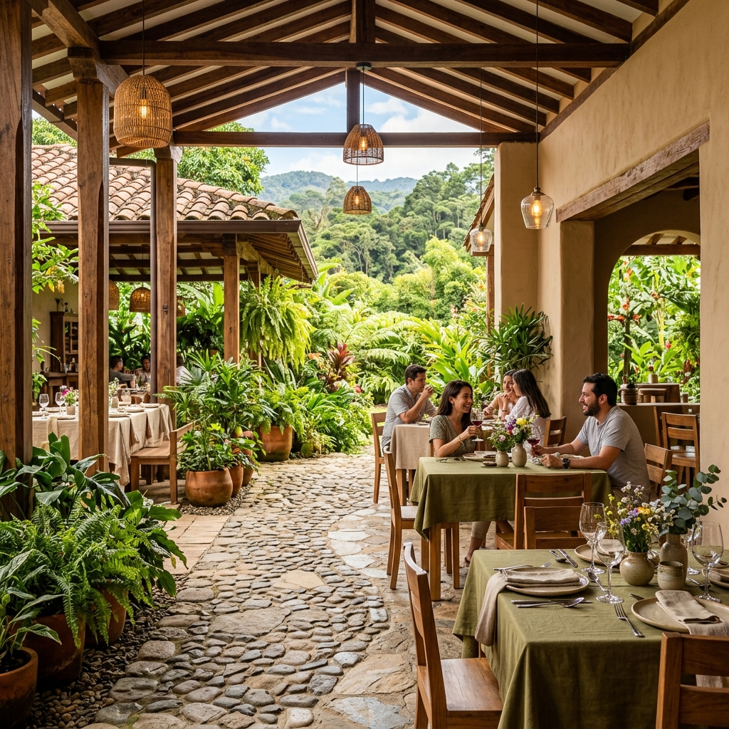 Exterior campestre de Restaurante Laucude en Copacabana