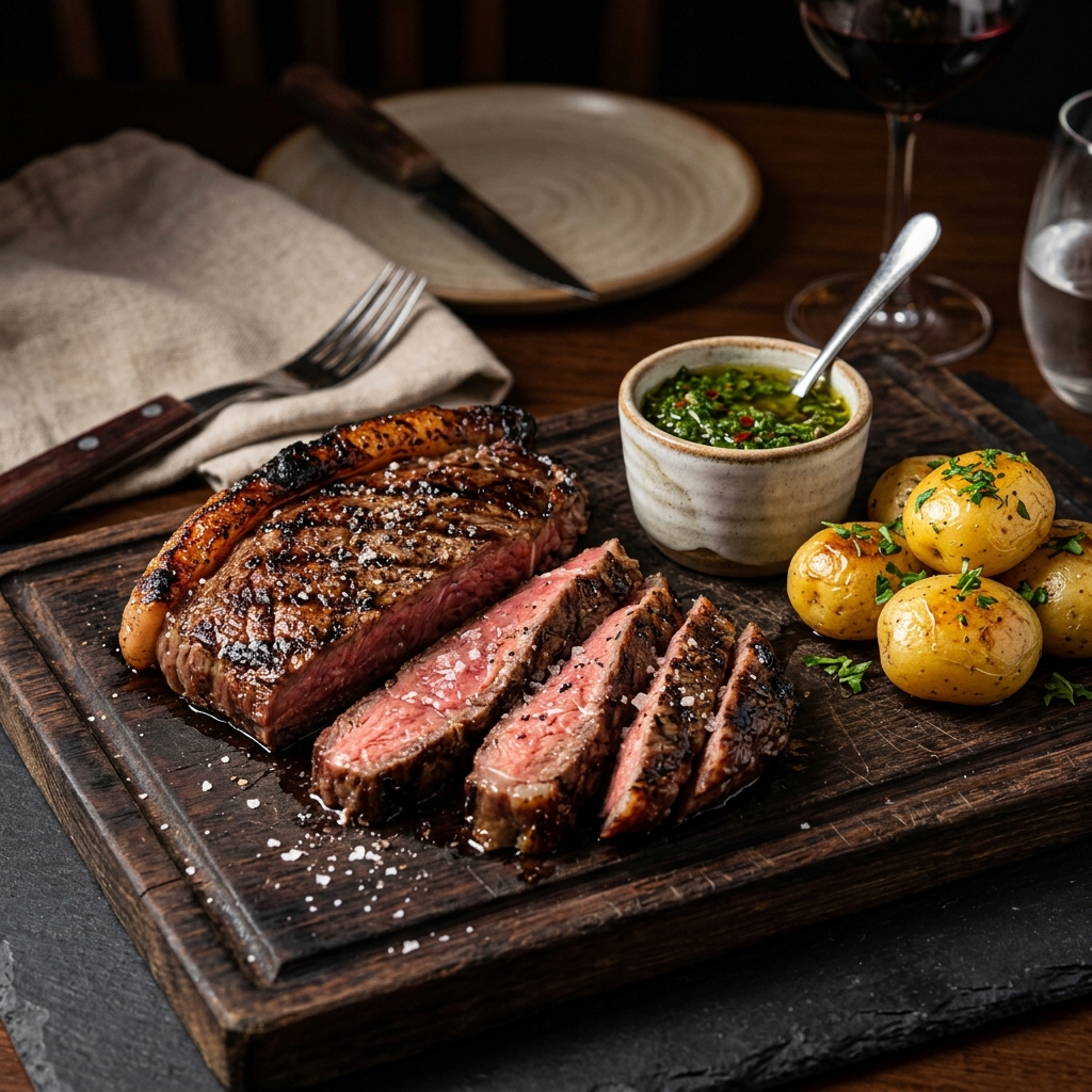 Corte premium de Punta de Anca a la parrilla de Restaurante Laucude